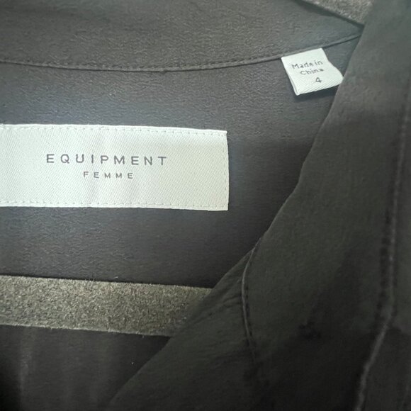 Equipment Femme Black Silk Jumpsuit - Size 4 - Picture 4 of 5